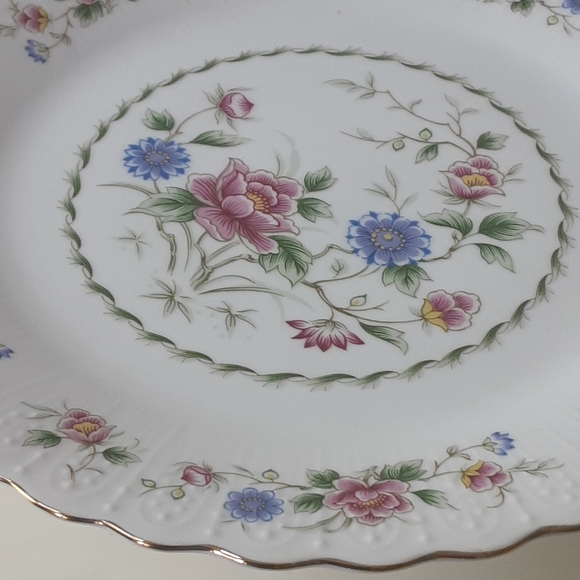 VTG ANDREA by SADEK Spring Nigh 2pc Pedestal Cake Plate and Server - Picture 4 of 10